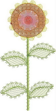 Wall Flowers Machine Embroidery Designs by Stitchingart.