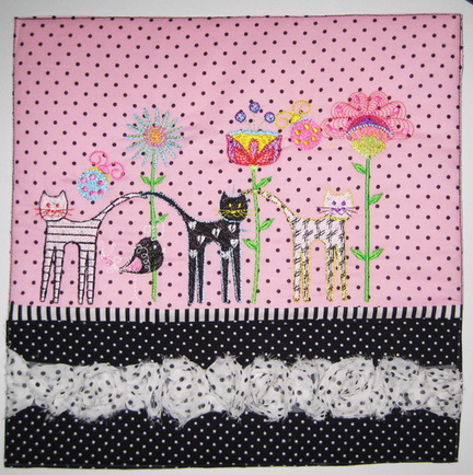 Wall Flowers Machine Embroidery Designs by Stitchingart. Bag