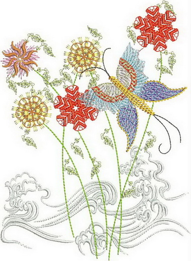Waters of Spring Machine Embroidery Designs by Stitchingart