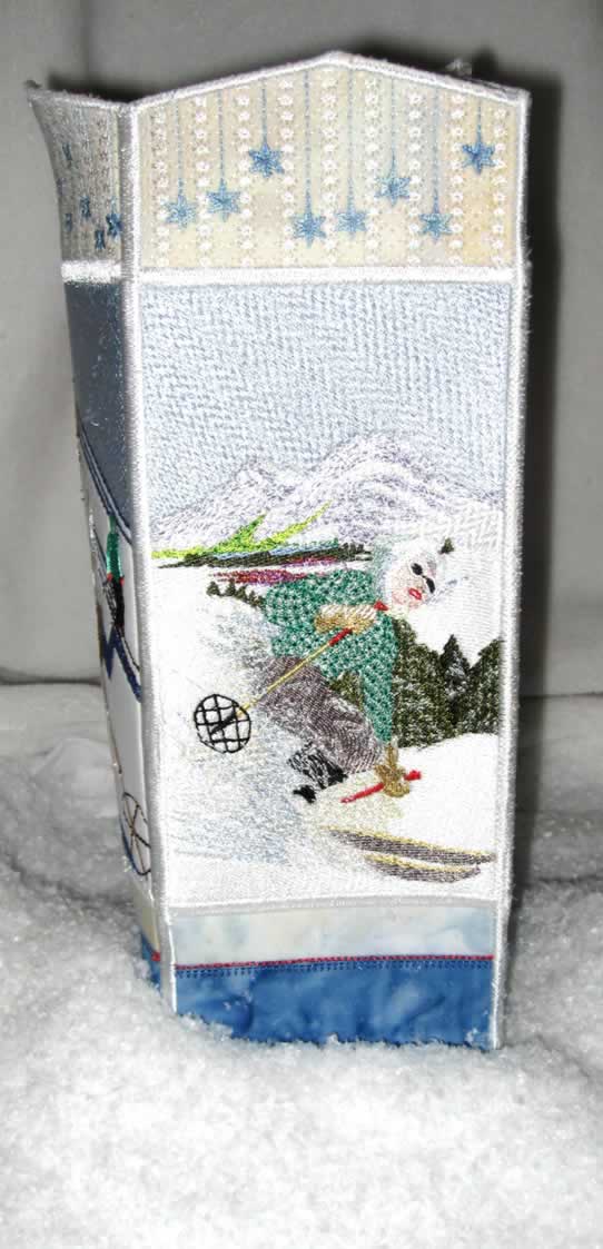 Winter Wonderland Machine Embroidery Designs. Bag. Ice Skaiting. Snow. Tobbogoning. Skiing.