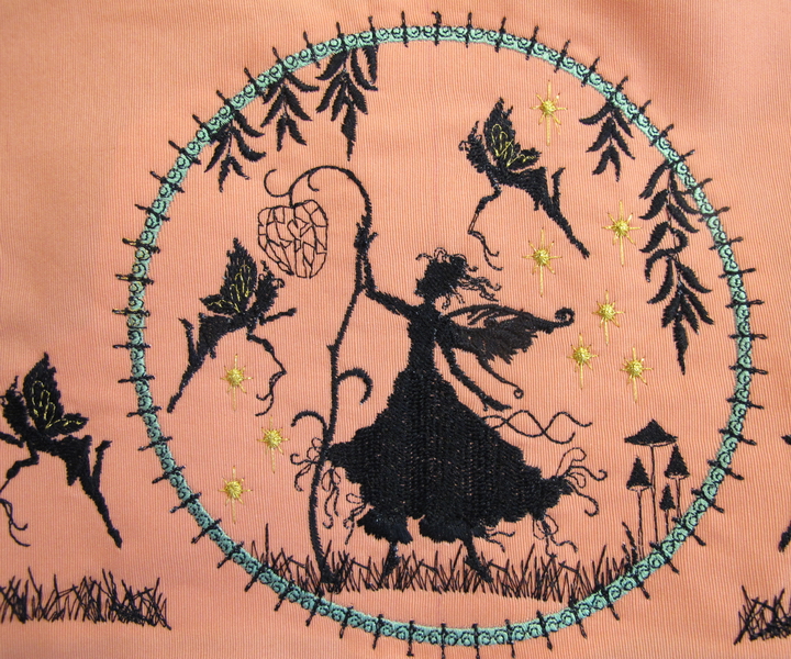 Dream Moon Fairies Machine Embroidery Designs. Clothes Hanger Cover