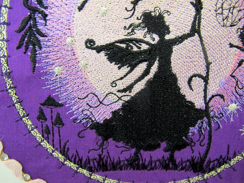 Dream Moon Fairies Machine Embroidery Designs. Wall Hanging