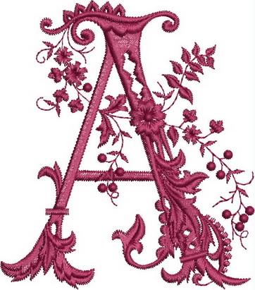 Monograms Machine Embroidery Designs. Letter A