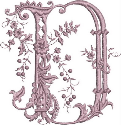 Monograms Machine Embroidery Designs. Letter D