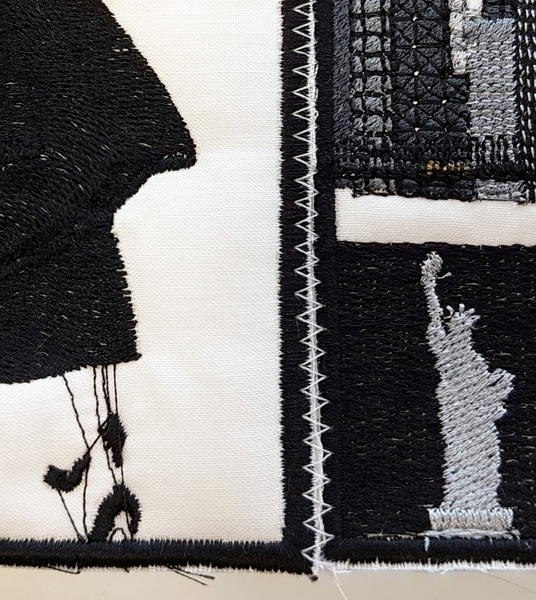 Zig zag stitch the New York machine embroidery designs