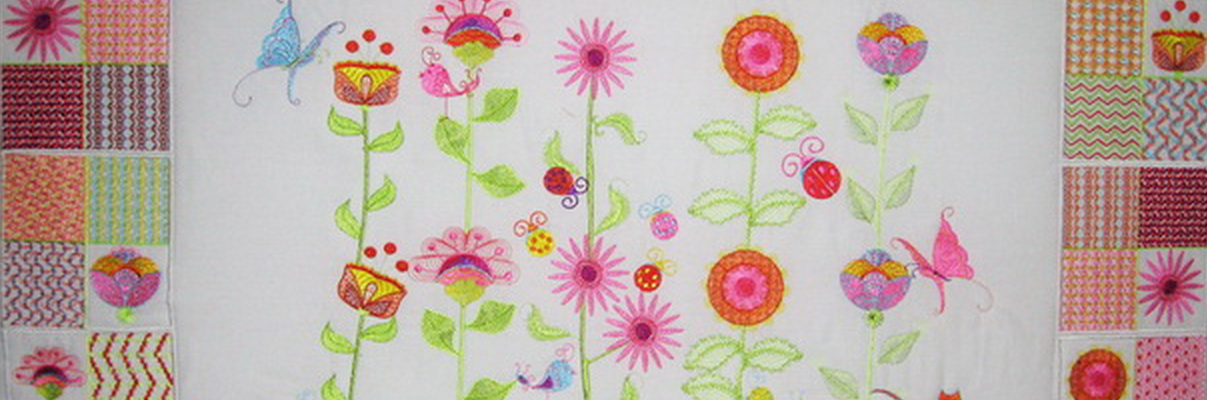Wall Flowers Machine Embroidery Designs by Stitchingart