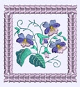 Pansy Machine Embroidery Design Instructions