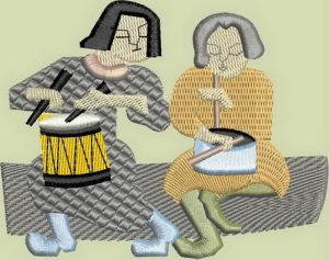 Twelve drummers drumming