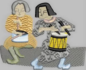 Twelve drummers drumming