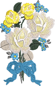 Bouquet, Machine Embroidery Designs, floral, flowers, rose, clothing, homewares, home decor, fashion, t-shirt, shirt, top, coat, leaves, beautiful, pattern, artistic, decorative