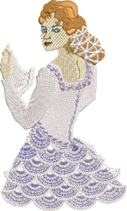 Elizabethan World, machine embroidery designs, floral, leaves, wreath, flowers, angel, guitar, decorative, artistic, patterns, elizabethan dress, lady, bird, hawk, horse, tree, orange tree, rabbit, bunny, lion, gate, fence, wall hanging, picture, purse, bag, cushion, pillow, pretty