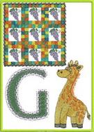 G, giraffe, grapes, abc, alphabet, wall hanging, machine embroidery designs