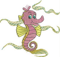 S, seahorse, strawberry, abc, alphabet, wall hanging, machine embroidery designs