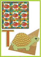 T, tomato, turtle, abc, alphabet, wall hanging, machine embroidery designs