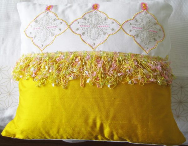 Add a touch decorative cushion, machine embroidery designs, artistic