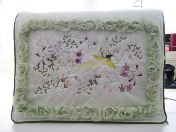 After the rain, birds, flowers, floral, cushion, clothing, machine embroidery designs, bag, clothing, shirt, gown, swallow, japanese, blossoms, coat, sweater, jumper, box, container, sewing machine cover, dress, kimono, jacket. flowers, floral