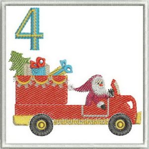 santa, presents, santa car, Advent calendar, christmas, machine embroidery designs, holiday, wall hanging, decorations