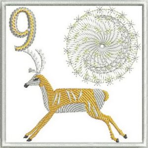 reindeer, Advent calendar, christmas, machine embroidery designs, holiday, wall hanging, decorations