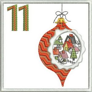 christmas ornament, christmas village, Advent calendar, christmas, machine embroidery designs, holiday, wall hanging, decorations