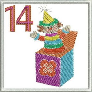 jack in the box, Advent calendar, christmas, machine embroidery designs, holiday, wall hanging, decorations