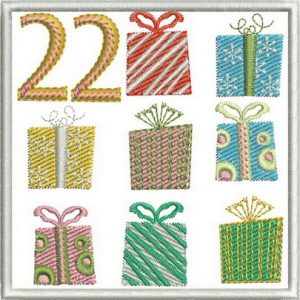 christmas presents, santa, australia, surf, bird, beach, sun, Advent calendar, christmas, machine embroidery designs, holiday, wall hanging, decorations