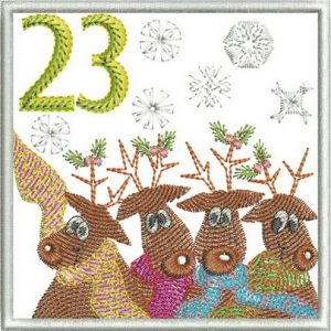 reindeer, snowflakes, Advent calendar, christmas, machine embroidery designs, holiday, wall hanging, decorations