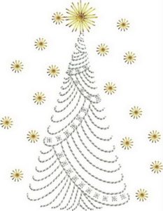 Christmas tree, stars Advent calendar, christmas, machine embroidery designs, holiday