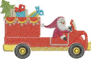 santa, presents, santa car, Advent calendar, christmas, machine embroidery designs, holiday, wall hanging, decorations