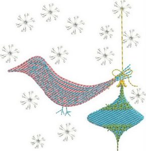 bird, christmas decorations, snowflakes, Advent calendar, christmas, machine embroidery designs, holiday, wall hanging, decorations