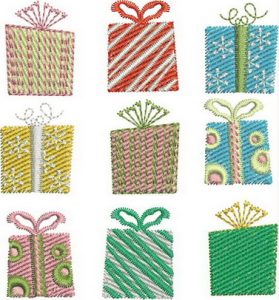 christmas presents, santa, australia, surf, bird, beach, sun, Advent calendar, christmas, machine embroidery designs, holiday, wall hanging, decorations