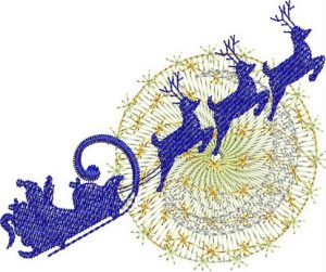 santa sleigh, reindeers, sun, Advent calendar, christmas, machine embroidery designs, holiday, wall hanging, decorations