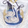 swan, lilly pad, machine embroidery designs, trees, cushion, moon, forest, table runner, bird, swallow, peacock, roses, flowers, floral, artistic, shirt, blouse, pants, clothing, bag, pillow slip