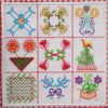 Miniature Baltimore Quilts, machine embroidery designs, flowers, floral, topairy, plants, pot, decorative, artistic, patterns, quilt, wreath, ribbon, heart, love heart, tulip, birds, pot plant, dress, clothing, strawberry