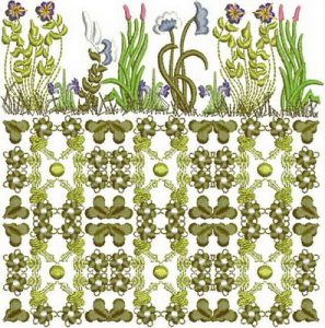 Tulips, floral, flowers, machine embroidery designs, artistic, blue flowers, cushion