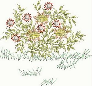 Blooming lovely, mahchine embroidery designs, floral, wall hanging, spring, flowers, trees, daisy, dragonfly, leaves, love birds, sun flowers, wisteria