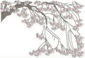 Blossoms of the Orient, machine embroidery designs, geisha, japanese, kimono, cushion, birds, blossom trees, asian, japanese, wall hanging, purse, bag, quilt, bridge, egret, bamboo, fan, phoenix, plumb tree