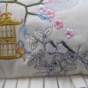 japanese, blossom, tree, bird, bird cage, flowers, floral, cushion, clothing, t-shirt, machine embroidery designs