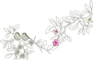 japanese, blossom, tree, bird, bird cage, flowers, floral, cushion, clothing, t-shirt, machine embroidery designs