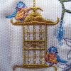 japanese, blossom, tree, bird, bird cage, flowers, floral, cushion, clothing, t-shirt, machine embroidery designs