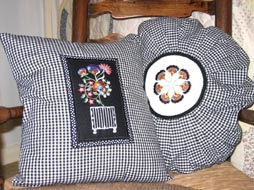 Charlotte, machine embroidery designs, cushion, floral, pots, beautiful