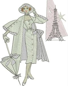 City Slicker, machine embroidery designs, fashion, ladies, bird cage, bird, bag, umbrela, eifell tower, poodle, star, moon, flower, rose, floral, clothing