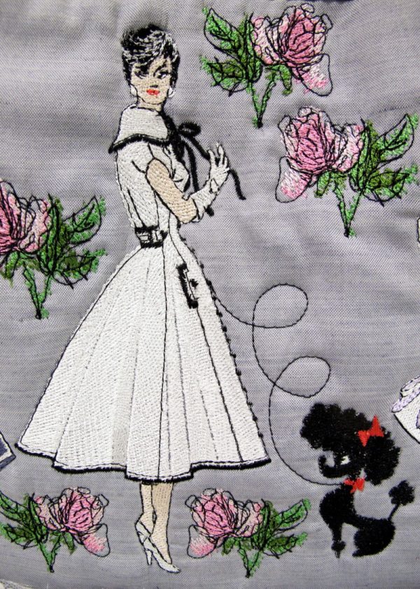 City Slicker, machine embroidery designs, fashion, ladies, bird cage, bird, bag, umbrela, eifell tower, poodle, star, moon, flower, rose, floral, clothing