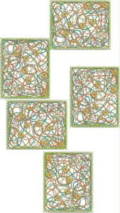 Colour burst, machine embroidery designs, bag, flowers, floral, tablet mat, place mat, artistic, decorative