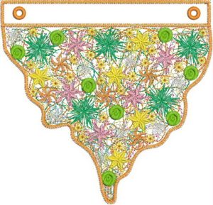 Colour burst, machine embroidery designs, bag, flowers, floral, tablet mat, place mat, artistic, decorative