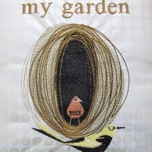 Coming home, machine embroidery designs, birds, bird nest, welcome to my garden, welcome to my home, wall hanging, picture frame