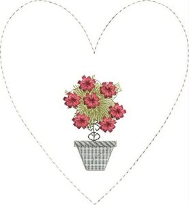 Country Chic, machine embroidery designs, house, townhouse, beautiful architecture, tree, heart wreath, roses, flowers, floral, love heart, flower pot, bag, door hanging, beautiful