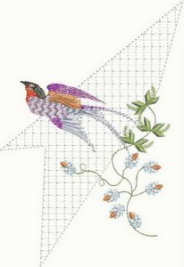 Crazy Patch 2, machine embroidery designs, floral, flowers, decorative, artistic, birds, leaves, branches, dragon, swirls, bow, cat, violet, bee, star, blue bird, posies, cushion, home decor