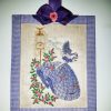 Crinoline lady, machine embroidery designs, bird, bird cage, flowers, floral, lady, beautiful