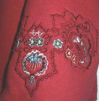 floral machine embroidery designs, artistic, clothing