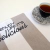 Delicious, machine embroidery designs, apple, lemon, cherry, cherries, chef, rooster, chicken, ladies, toaster, scales, bowls, mix master, coffee, milk jug, mug, cup, happy lady, cake, enjoy life its delicious, vintage, oven, child, cooking, happy, wall hanging, place mat, tea towel, kitchen, homewares